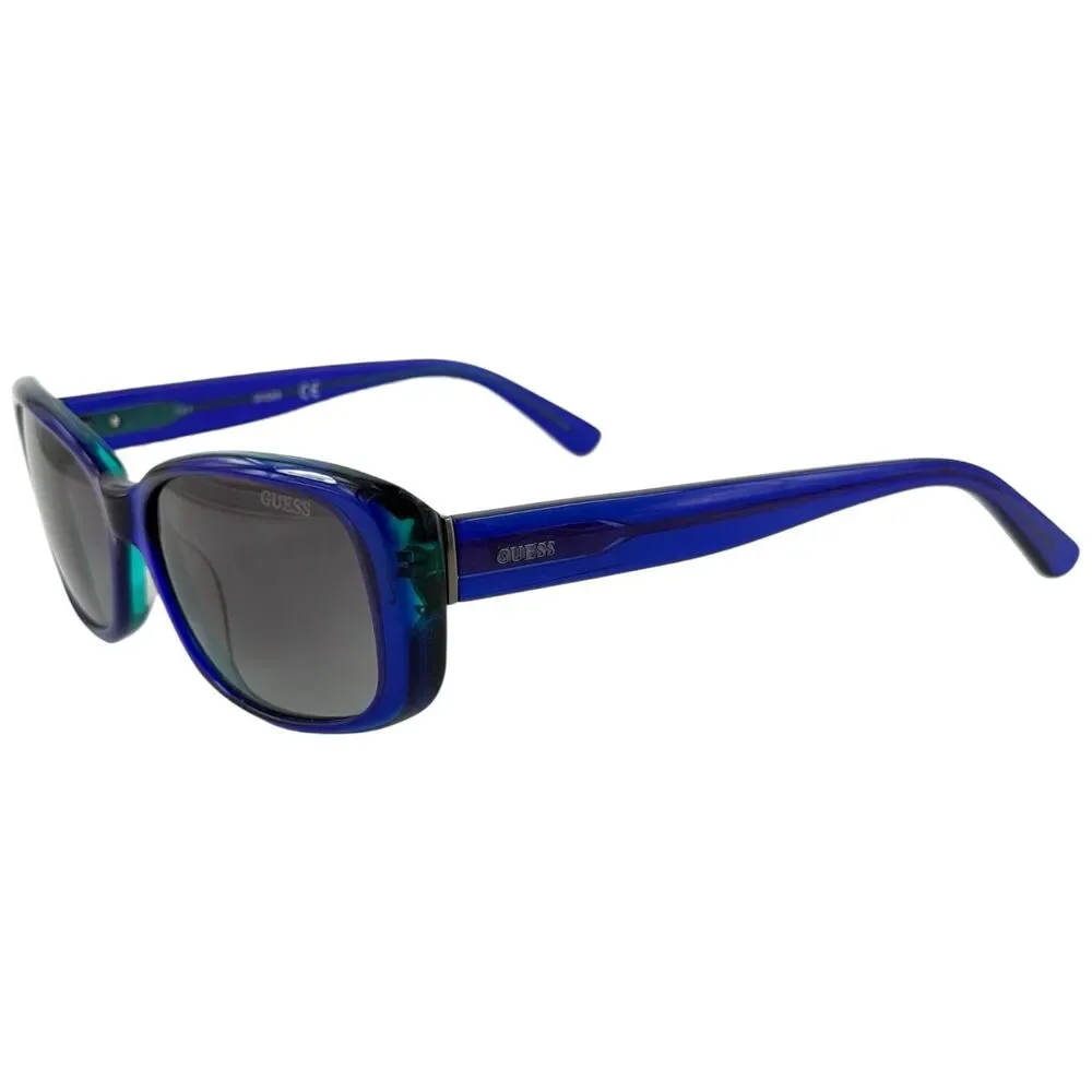 Guess GU7408 Womens Plastic Sunglass 90X Blue Aqua Green 52-15 Gray Grad w Case